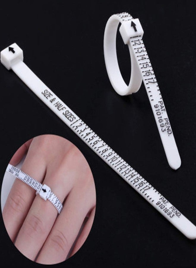 Grekywin 27 PCS Ring Size Kit, Ring Sizer Gauge Set Ring Mandrel US Size 0-13 Finger Measurement Scales Kit Jewelry Tools for Ring Size Measuring Rings Diameters Metal(White) - Image 3