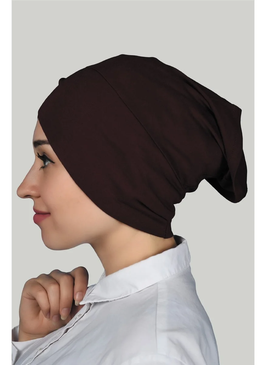 التوبة Cross Outer Hijab Bonnet Combed Cotton - Claret Red