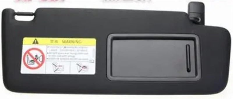 DEMULAX Black Front Sun Visor Panel with Makeup Mirror - Image 1