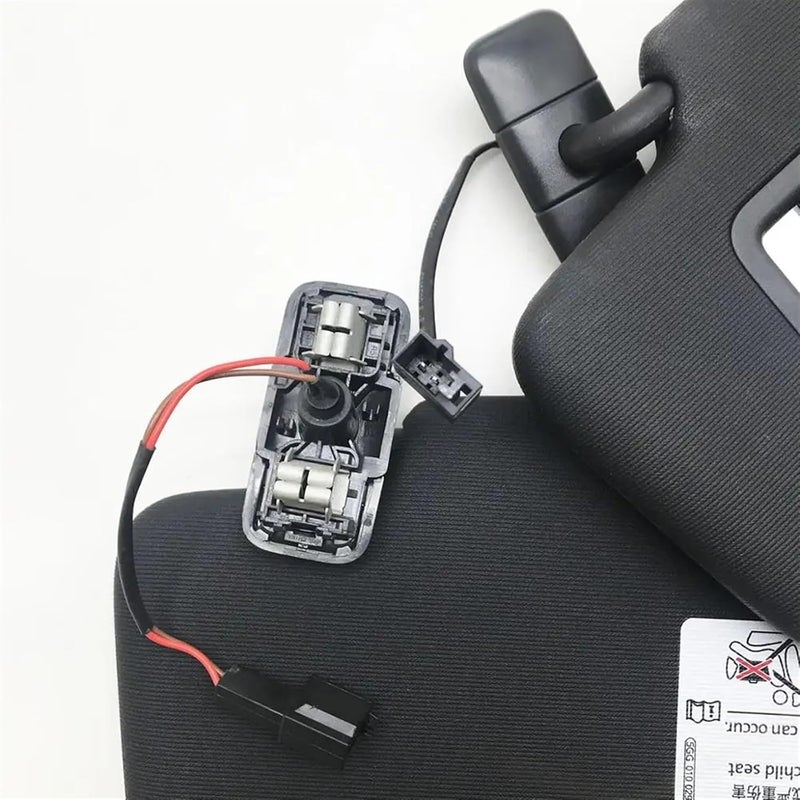 DEMULAX Black Front Sun Visor Panel with Makeup Mirror - Image 4