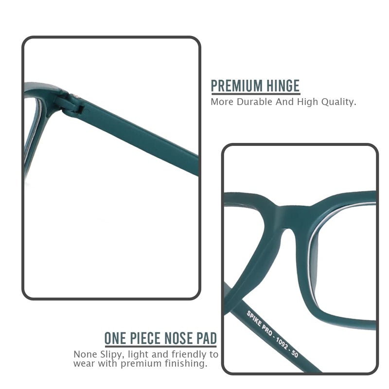 Eymen I Classic Non Prescription Clear Lens Glasses for Women Men Square Frame Eyeglasses Multiple Shades - Image 5