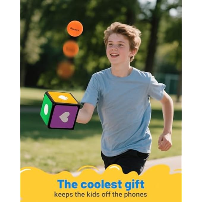 oazoxcx Wrist Twisting Bounce Cube Ball Game Skill for Adults with Teenagers, Stress Relief Toy for Indoor and Outdoor (Black) - Image 3