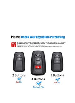 OUYoo OUYoo for Toyota Key Fob Cover with Toyota Keychain, Car Key Fob Case Compatible with Toyota 2018-2024 Camry RAV4 Highlander Avalon C-HR Prius Corolla GT86,Premium TPU all-inclusive key protection case Marble texture image,With key chain .  - Image 2