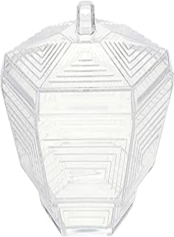 AZAD KW-05-5BL Acrylic Hexagonal Large Cady Bowl With 1950 ML Capacity - Clear