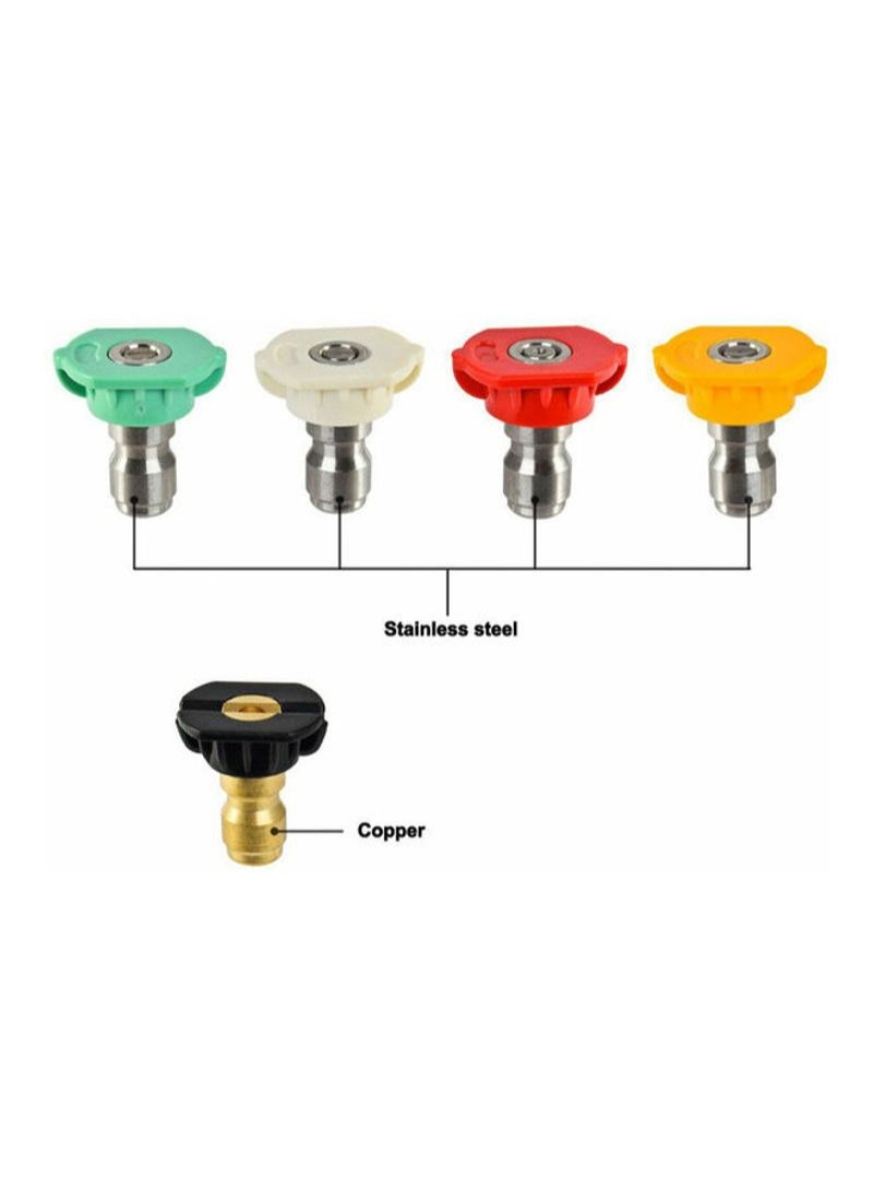 AQSON 5-Piece High Pressure Power Washer Spray Nozzle Kit Multicolour - Image 3