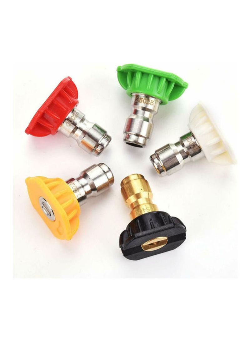 AQSON 5-Piece High Pressure Power Washer Spray Nozzle Kit Multicolour - Image 2