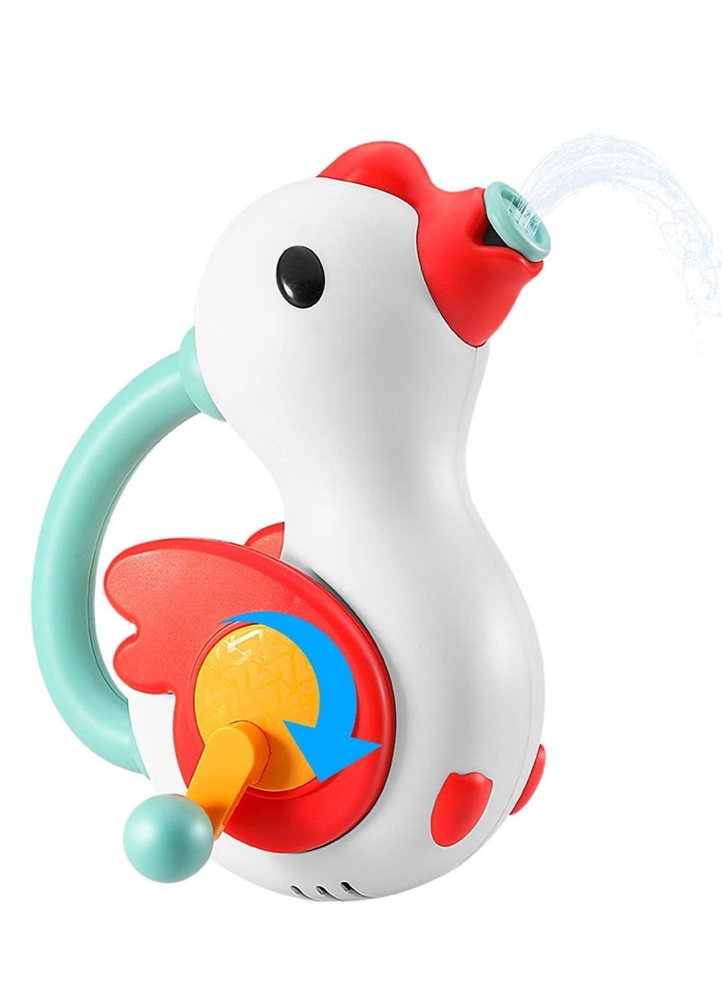 Baby Bathtub Toys Swan Shape Hand-cranked Sprinkler Bathtub Swimming Pool Water Spray Toys Children Bathroom Accessories for 1-8 Years Old Girls Boys - Image 1
