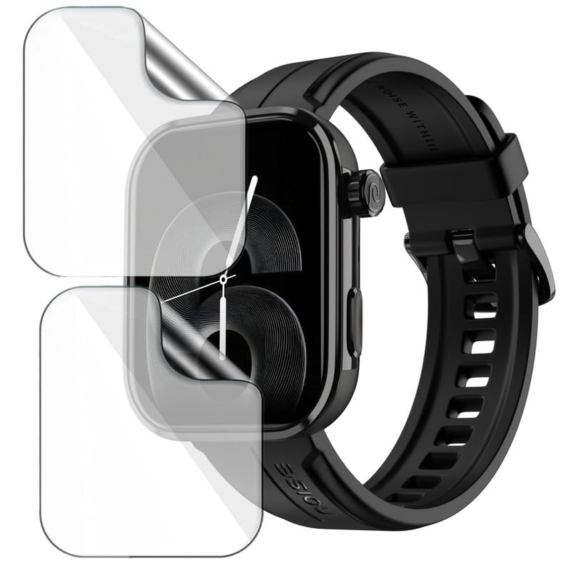 HELLOSCREEN 2 Pack | Screen Protector Guard for Noise Pro 6 Max | 1.96 inch | Smartwatch - Flexible & Ultrathin TPU Film, 9H Scratch Resistant, Bubble Free - Not a Tempered Glass - Image 1