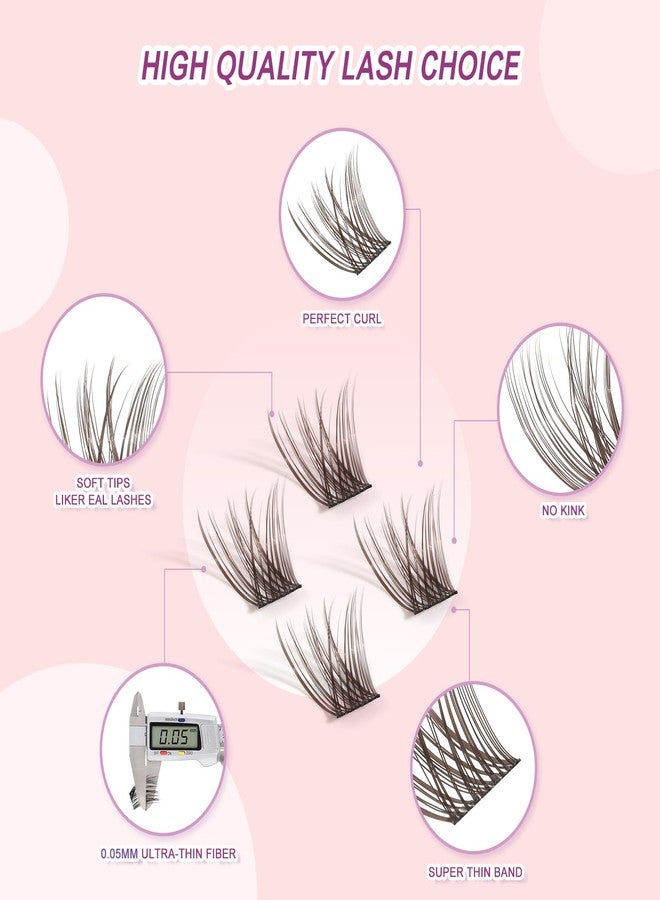 NMKL38 168 PCS Lash Clusters Kit Natural Individual Clusters False Eyelashes, Lash Extension Kit with Bond & Seal, Remover, Tweezers, 8-16MM DIY Eyelash Extension - Image 4