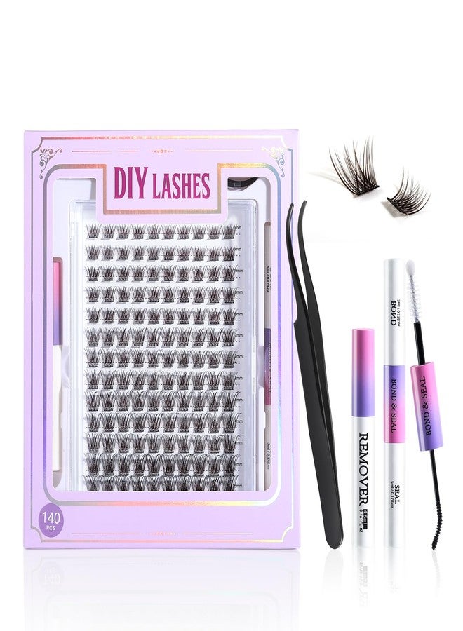 NMKL38 168 PCS Lash Clusters Kit Natural Individual Clusters False Eyelashes, Lash Extension Kit with Bond & Seal, Remover, Tweezers, 8-16MM DIY Eyelash Extension - Image 1