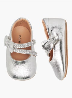 Barefeet Girls Embellished Booties with Hook and Loop Closure  - Image 1