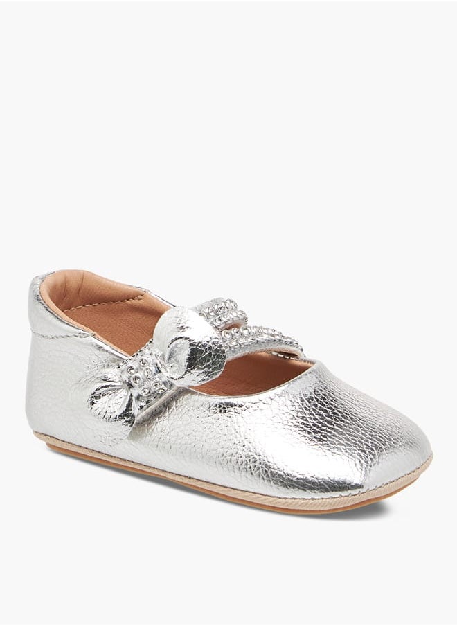 Barefeet - Girls Embellished Booties with Hook and Loop Closure - Image 1