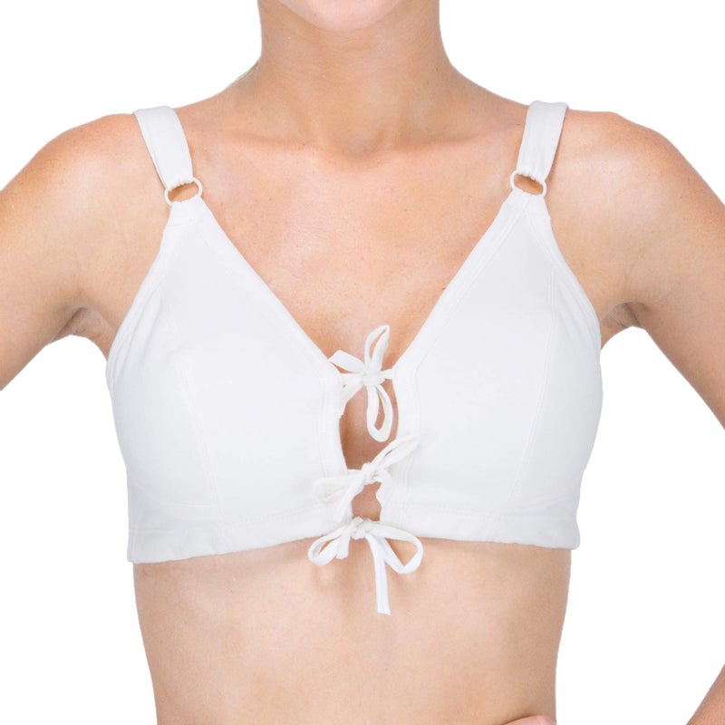 Cottonique Women's Drawstring Bra (38C, Ivory) - Image 5