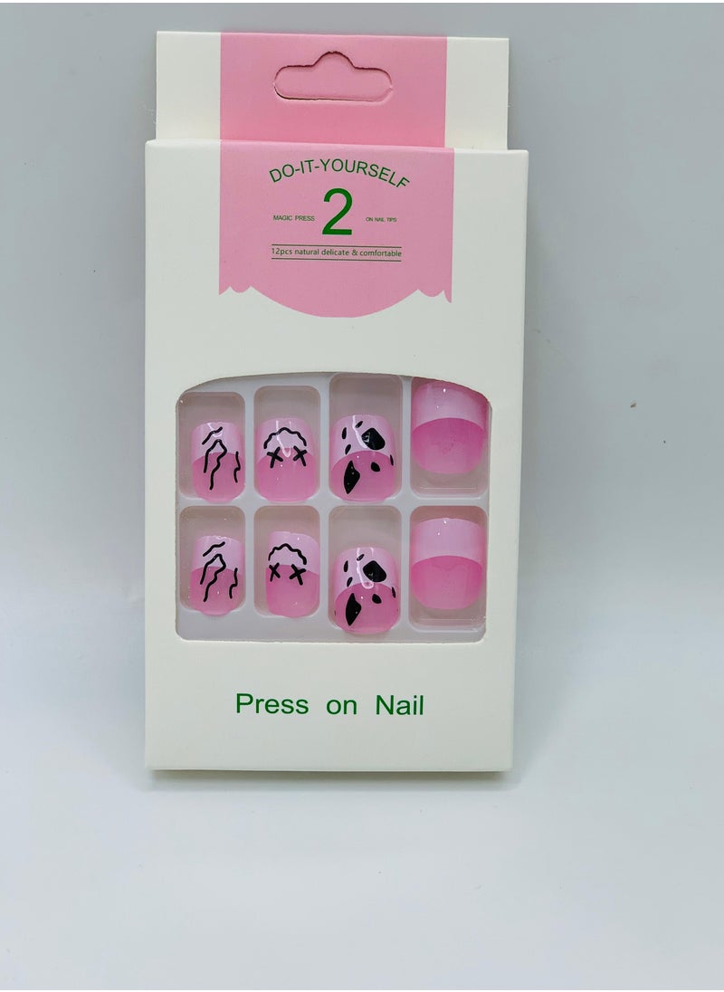 Elegant Artificial Nails - 12 Pieces with Double-Sided Adhesive for a Perfect Look - pzsku/ZE2ED87653F5E6C0198E4Z/45/_/1727541304/c7d0ceb4-eb33-475d-8b7a-f055c54cf70b