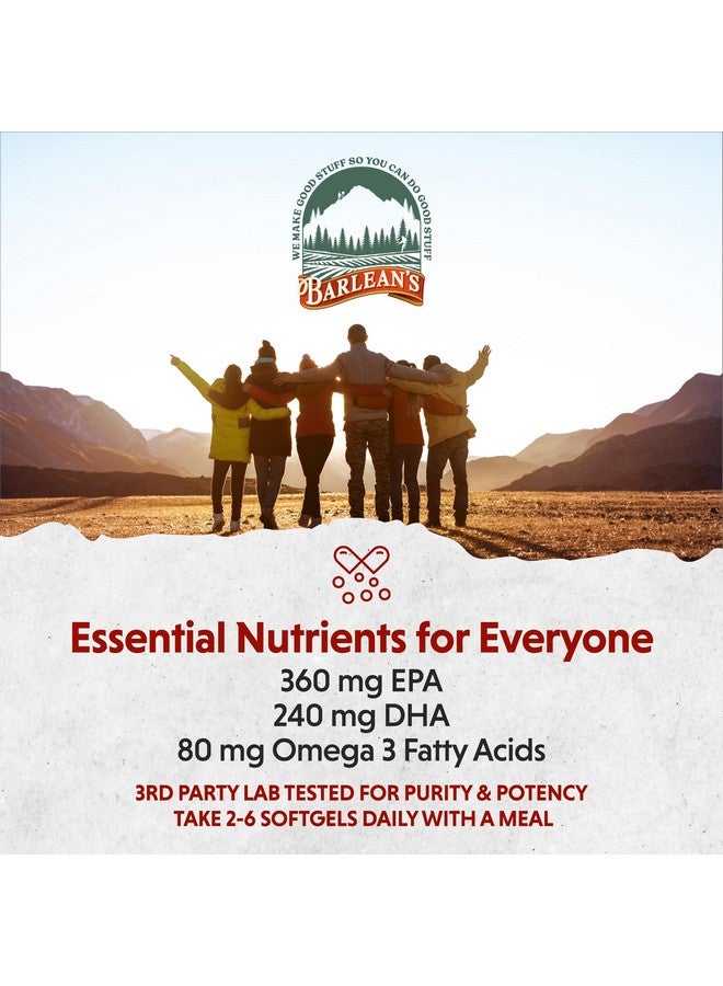 Barlean's Fish Oil Omega 3 Supplement, EPA and DHA Fatty Acid Softgels, 1000mg Orange Flavored Fish Oil Pills, 100 Count - Image 5