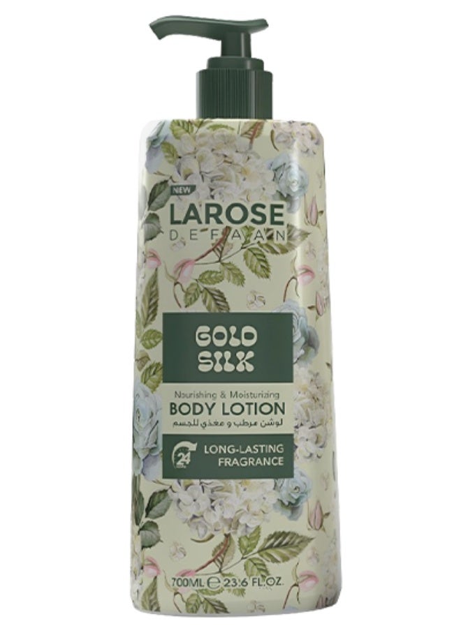 لا روز 7 قطع لوشن للجسم المغذي والمرطب برائحة جولد سيلك  يدوم طويلاً 700 مل - Image 2