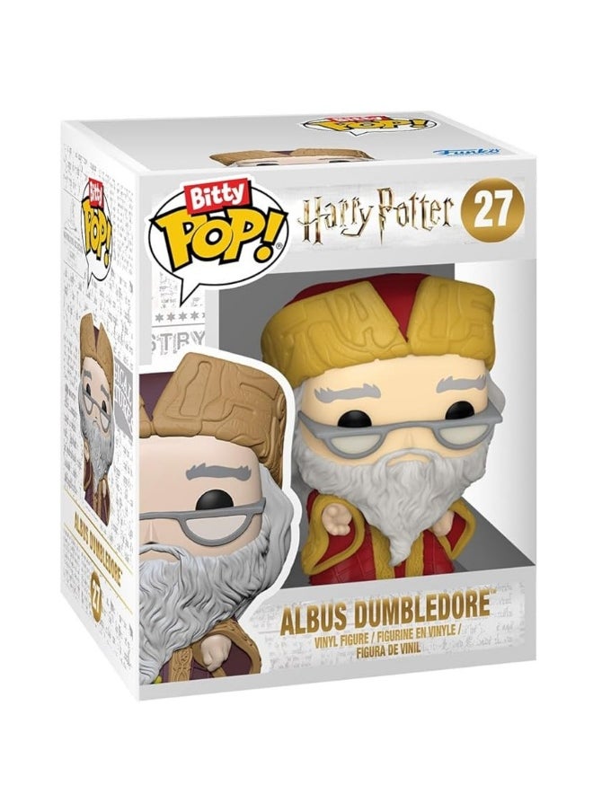 Funko - Funko Pop! Harry Potter Bitty Pop! Display Hogwarts Castle Display Shelf ( 10.0 cm )  with 2 Vinyl Figures (2.3 cm) Set - Image 1