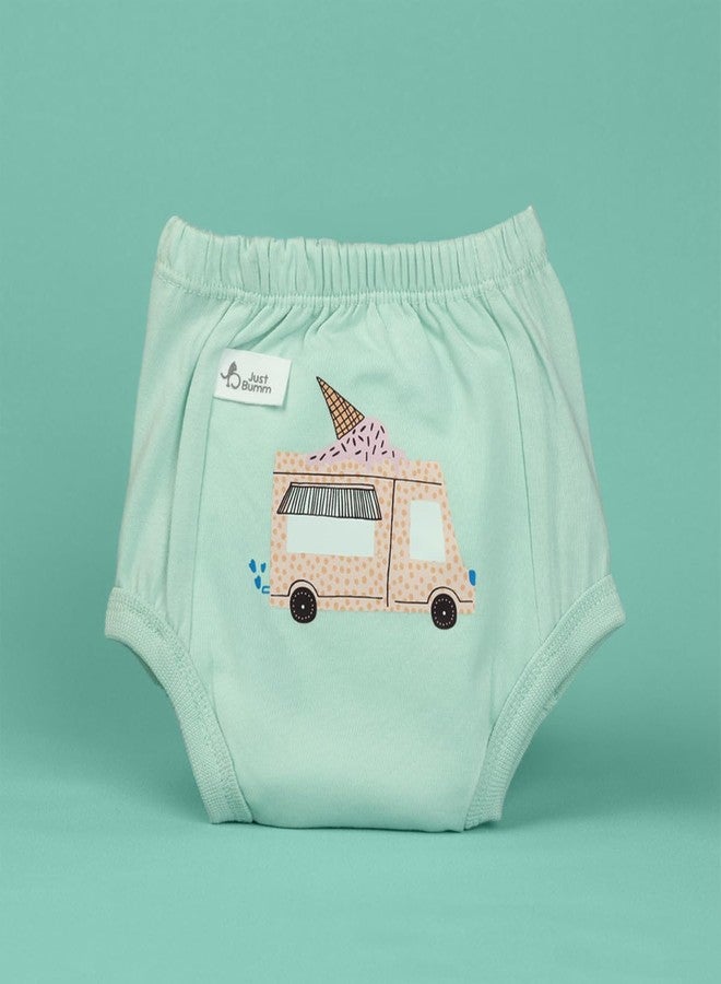 Just Bumm Potty Pants for Toddlers, Pull-up Padded Underwear with 4 layers of Organic Cotton Padding & Cotton Inner, Ideal for Potty Training 2-3 Year Babies (Cool Treats) - Image 2