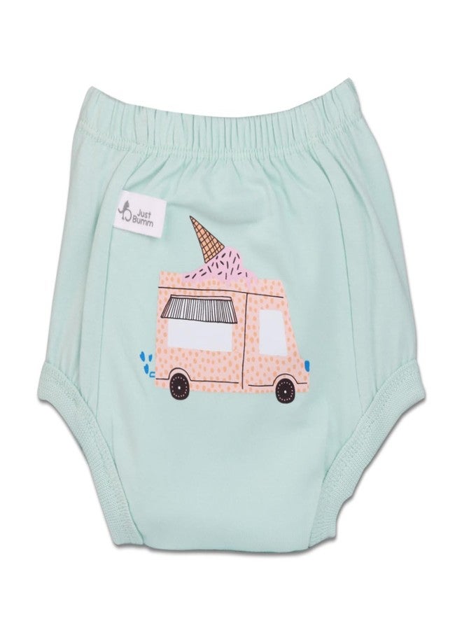 Just Bumm Potty Pants for Toddlers, Pull-up Padded Underwear with 4 layers of Organic Cotton Padding & Cotton Inner, Ideal for Potty Training 2-3 Year Babies (Cool Treats) - Image 1