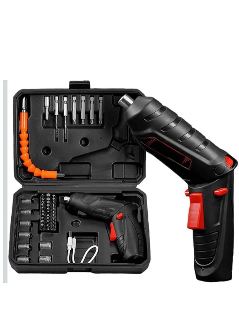 Cordless Screwdriver Rechargeable, Slectric Screwdriver Kit, Portable Home Use Power Screwdriver Set, All In One Tool (Complete Set) - Image 1