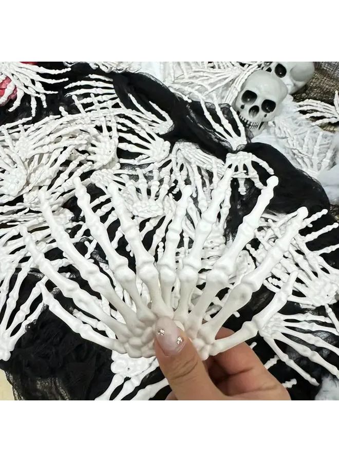 ديكور واقعي لمخلب هيكل يدوي لعيد الهالوين، مصنوع من الراتنج والـ PVC، مناسب لأجواء حفلات المنازل المسكونة. - Image 4