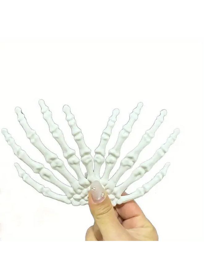 ديكور واقعي لمخلب هيكل يدوي لعيد الهالوين، مصنوع من الراتنج والـ PVC، مناسب لأجواء حفلات المنازل المسكونة. - Image 5