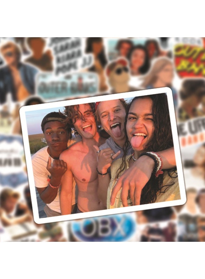 NIBEMINENT 50 Pcs Outer Banks Stickers Deco Kit Waterproof Stickers, High Definition Printing Bright Colors, Suitable for Laptop Skateboard Luggage Water Bottle Guitar DIY - Image 3