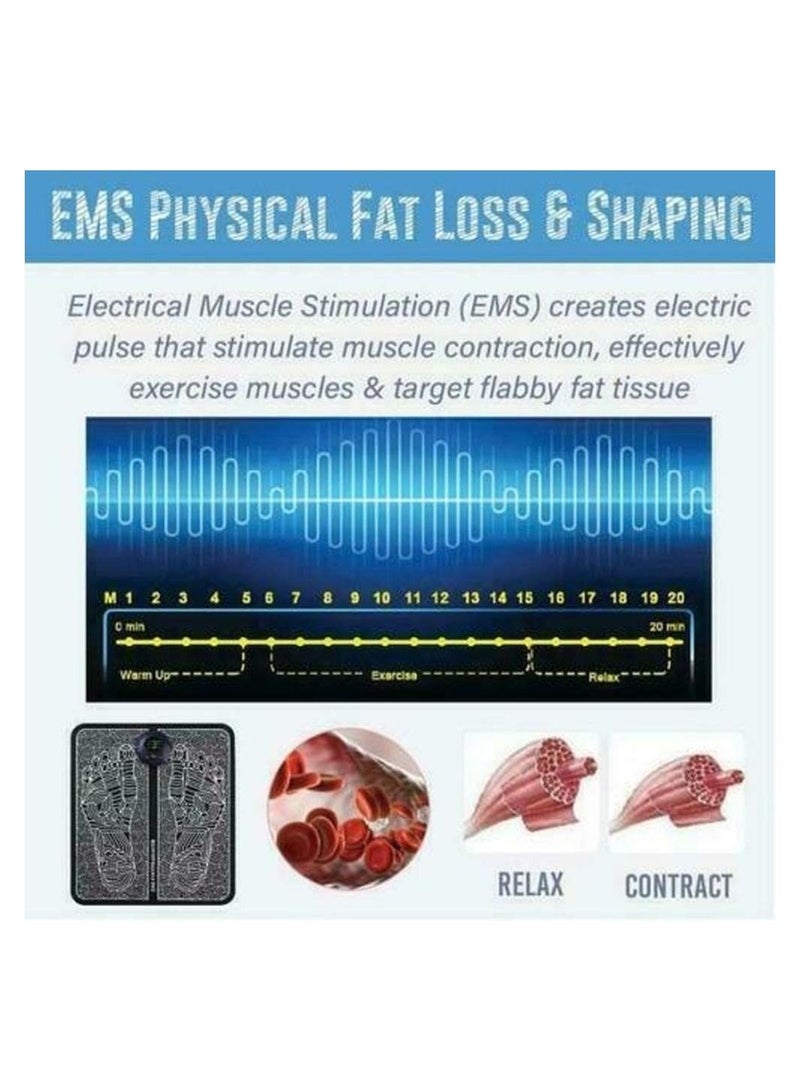 آلتيماكس جهاز تدليك القدمين EMS لإعادة تشكيل الساق ، يريح قدميك للاستخدام المنزلي والمكتبي ، آلة تدليك القدم المحمولة القابلة للطي ، 9 مستويات كثافة - Image 5