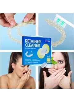APPTRIN 36pcs Retainer Cleaner Tablets Denture Cleaning Tablets for Dental Appliances and Night Mouth Guard Cleanser Removes Odors Stains Plaque  - Image 2
