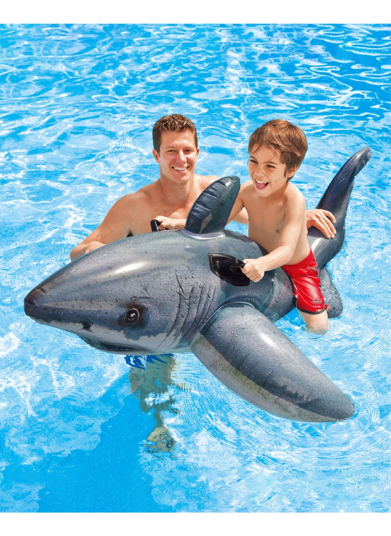 INTEX Intex Shark Swim Float: A fun water adventure with a realistic design. Dimensions: 107cm x 173cm. Suitable for ages 3 and up.  - Image 2