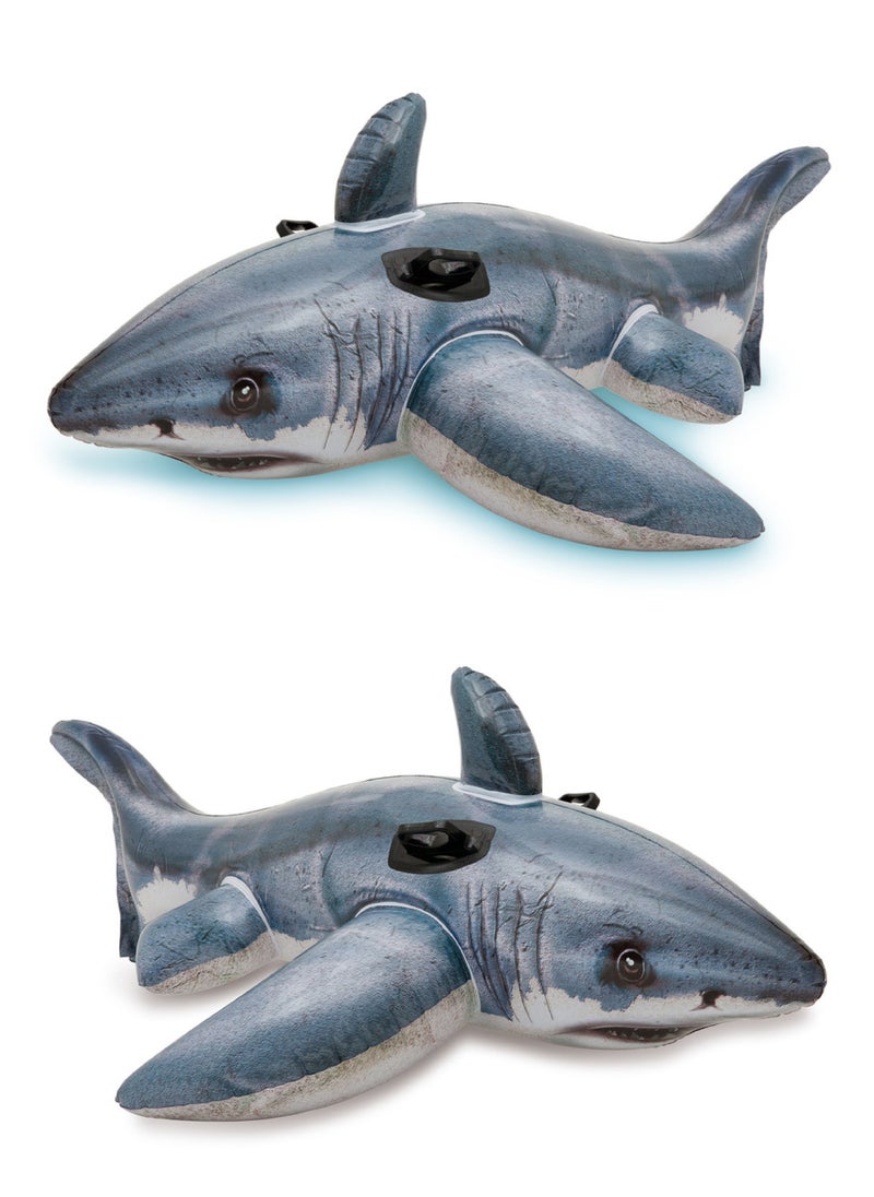 INTEX Intex Shark Swim Float: A fun water adventure with a realistic design. Dimensions: 107cm x 173cm. Suitable for ages 3 and up.  - Image 3