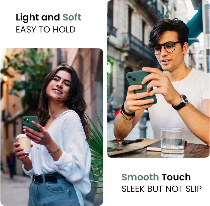 Mobistyle Designed for iPhone 15 Cover Soft Liquid Silicone Slim Protective Shockproof with Anti-Scratch Microfiber Lining Phone Back Cover Case (Green) - Image 5