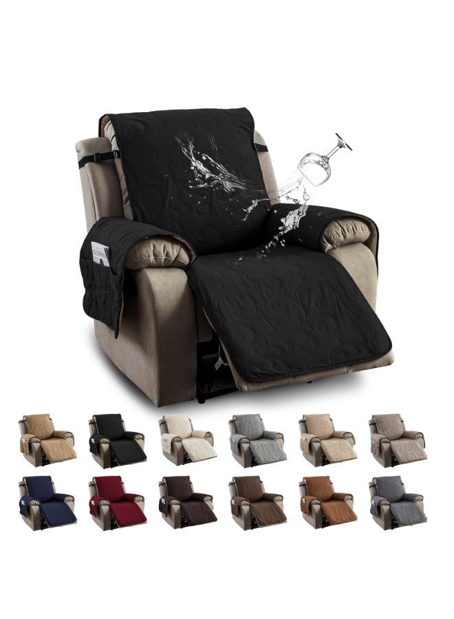 عربست غطاء كرسي استرخاء مقاوم للماء بنسبة 100%، أغطية كراسي استرخاء، غطاء أريكة استرخاء من القماش غير قابل للانزلاق لغرفة المعيشة، لحماية الحيوانات الأليفة والأطفال، قابل للغسل (لون قهوة، كرسي استرخاء 23.6 بوصة) - Image 1