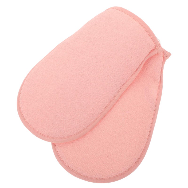 Exfoliating Gloves 2 Pack Dual Sided Body Scrub Mitts For Deep Cleansing Shower Spa 23x13cm - Image 2
