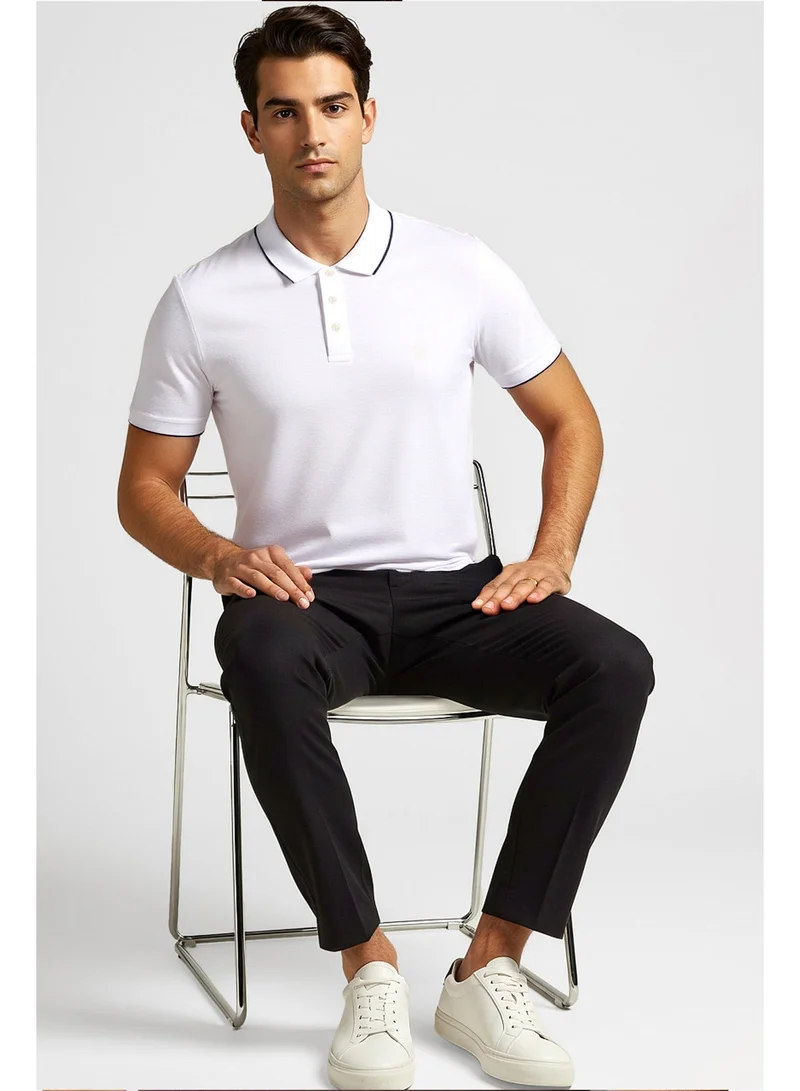 French Connection White/Marine French Connection Men's Polo Neck T-Shirt for Men | Best Price UAE