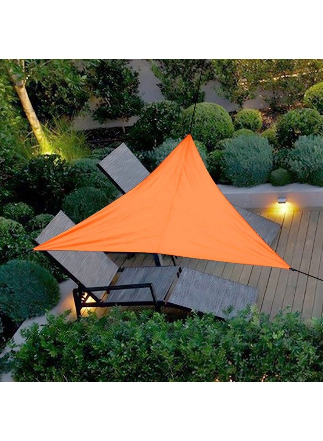 Generic 3x3x3m Outdoor Triangle Sun Shade Sail Canopy, UV Protection, Waterproof Silver-Coated, Foldable for Patio, Garden, Balcony  - Image 1