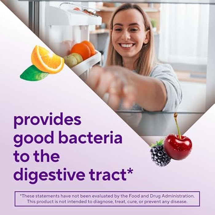 Vitafusion Fiber Well + Probiotics Gummies for Adults – 3g Fiber per Serving for Digestive Health and Probiotics*, 60 Count - Image 3