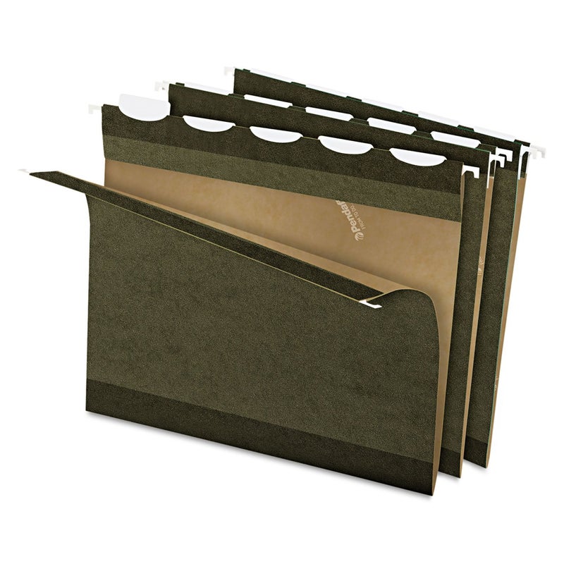 Pendaflex ReadyTab Reinforced Hanging File Folders Letter Size Standard Green 5 Tab 25BX 42590