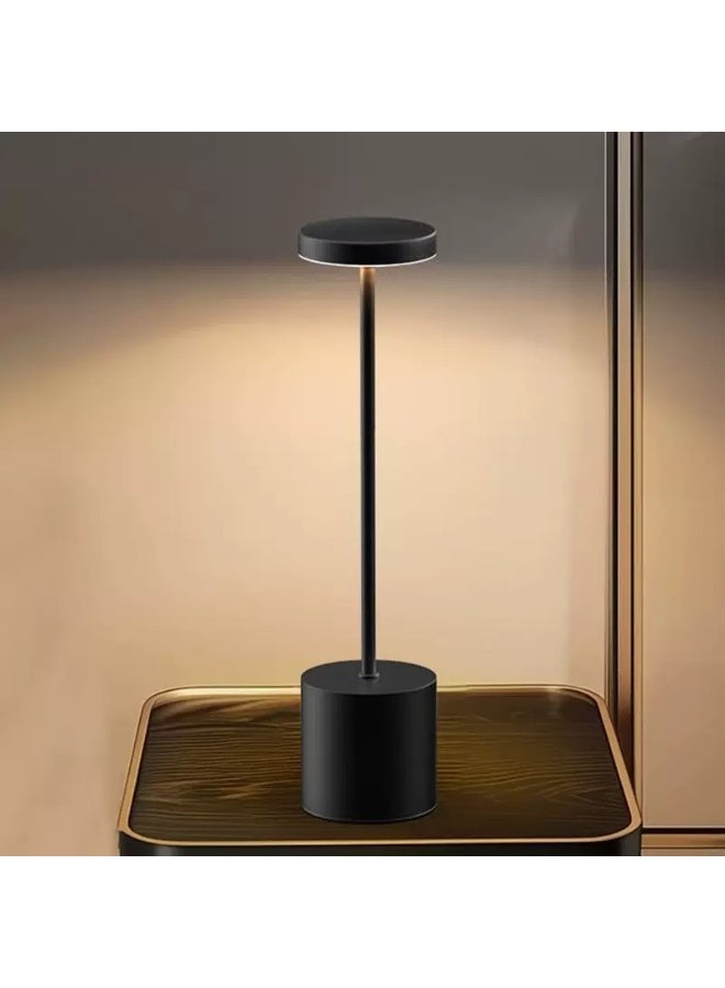 مصباح طاولة معدني LED مزخرف دافئ أسود 35 سم - Image 3