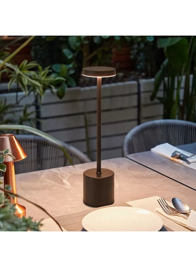 مصباح طاولة معدني LED مزخرف دافئ أسود 35 سم - Image 1