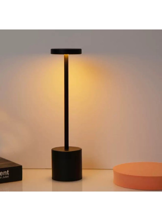 مصباح طاولة معدني LED مزخرف دافئ أسود 35 سم - Image 4
