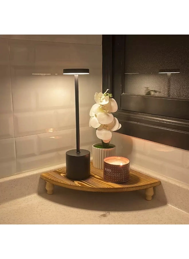 مصباح طاولة معدني LED مزخرف دافئ أسود 35 سم - Image 2