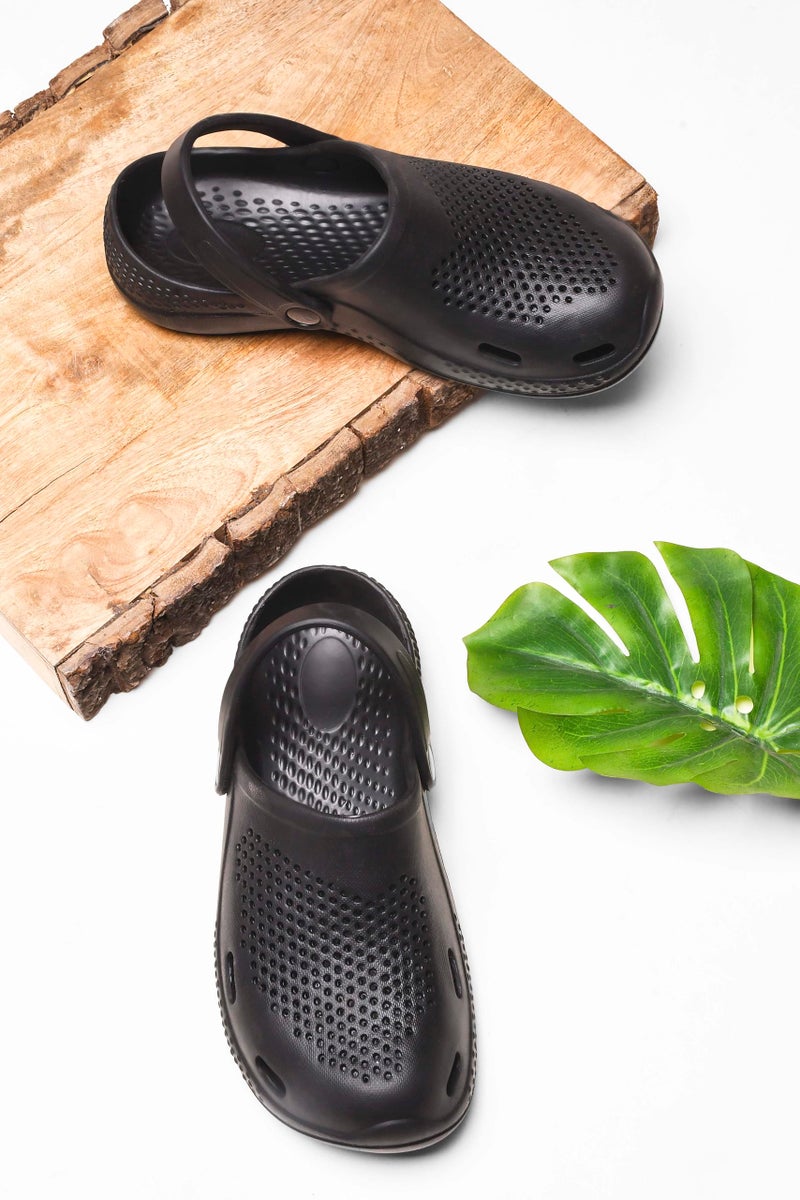 BERSACHE Men Comfortable Stylish Fashionable Clogs (Black), 8 UK - Image 5
