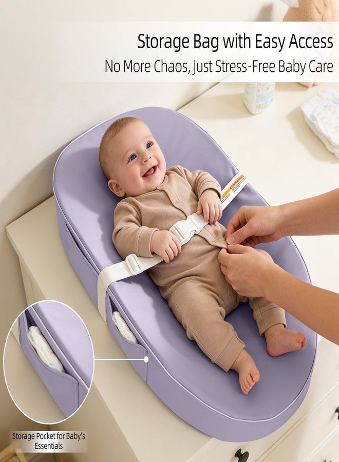 JVEOO Baby Changing Pad, Waterproof Vegan Leather Wipeable Diaper Changing Pad with Safety Strap Non-Slip Changing Mat for Dresser & Table - Image 5