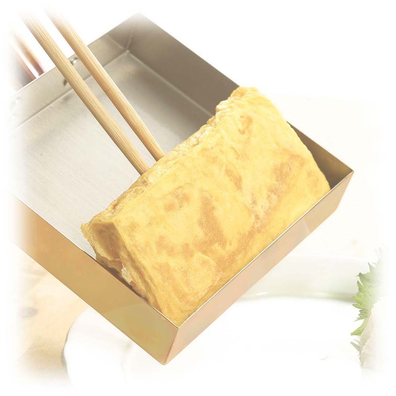 Asahi Cne117 Egg Pan Tamagoyaki Professinal Model, Wooden Lid 18cm Copper - Image 2