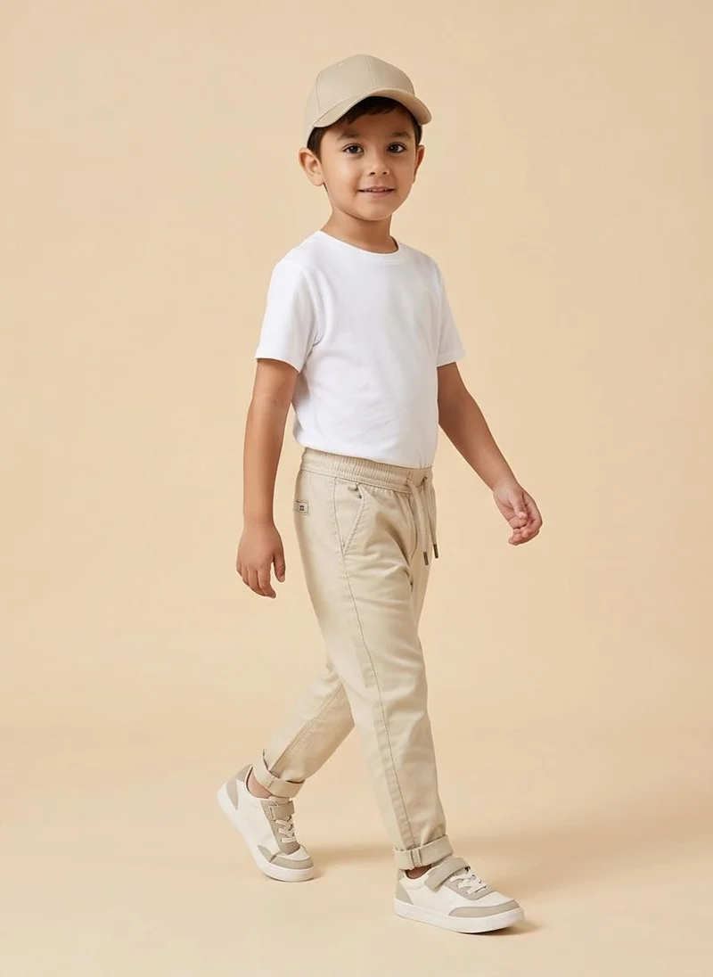 Redtag Boys Beige Pull-on Trouser