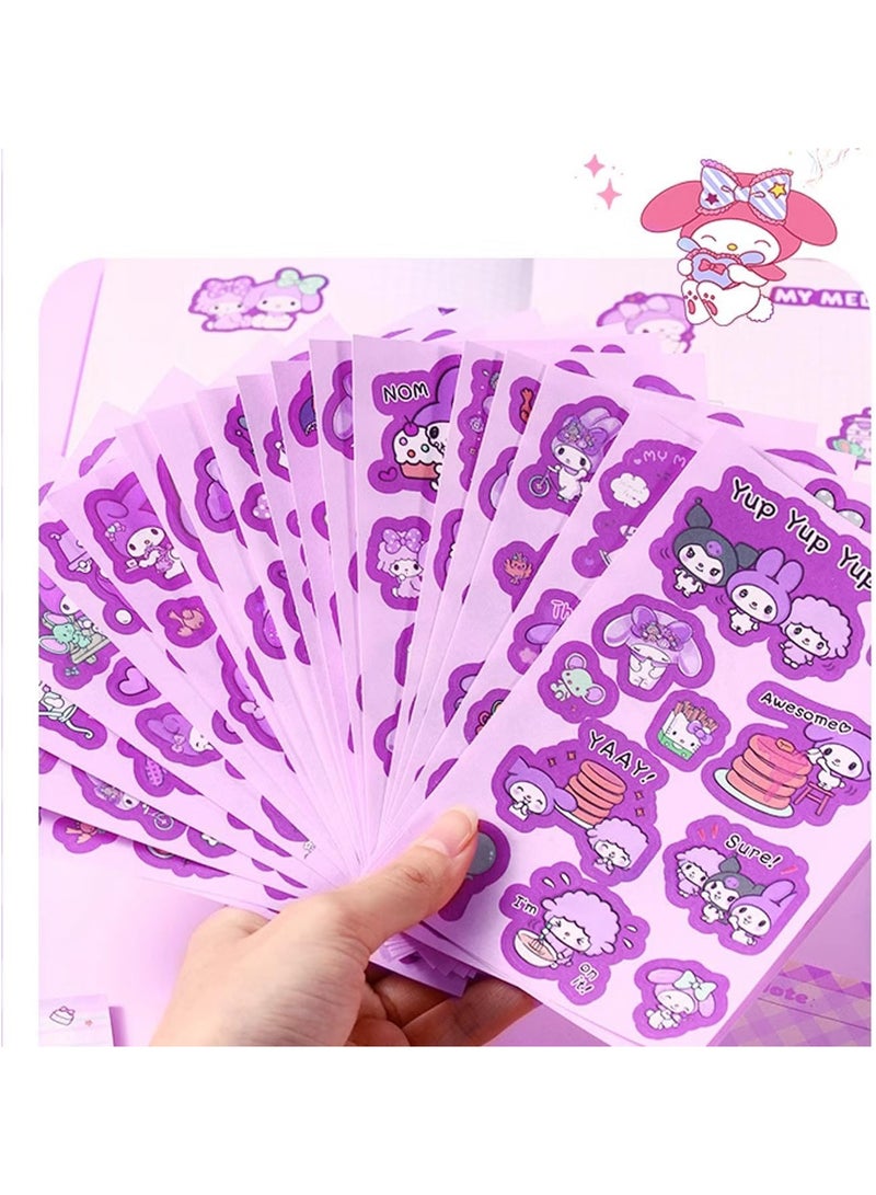 general Kuromi Stationery Set - Booklet Planner, Pocket Notepad, Tape, Ruler, Pen and Stickers - Perfect Birthday Gift for Girls aged 4-12 years old, Ideal Back to School Gift for Kids! - Image 4