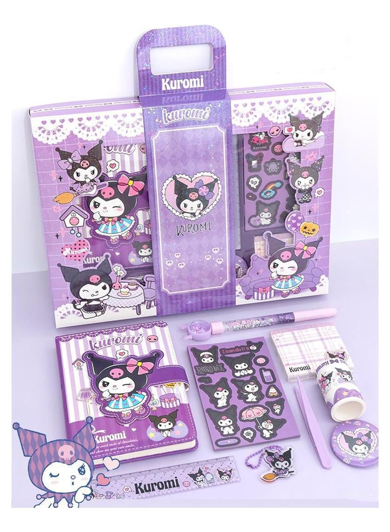 general Kuromi Stationery Set - Booklet Planner, Pocket Notepad, Tape, Ruler, Pen and Stickers - Perfect Birthday Gift for Girls aged 4-12 years old, Ideal Back to School Gift for Kids! - Image 5