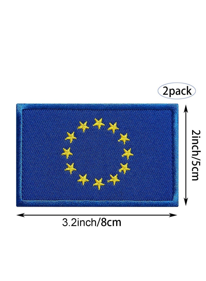 Generic Pack of 2pcs Embroidered Flag Patches - Perfect for Jackets - Backpackers - Travelers - Uniforms - Jeans and Hats - Tactical Embroidered Patches  - Image 2