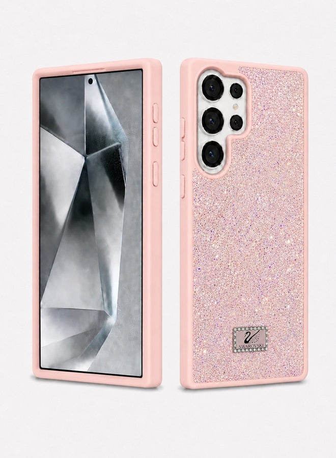 VR CREATIVE Luxury Sparkling Crystal Rhinestone Protective Phone Case Cover for Samsung Galaxy S25 Ultra – Pink - Image 2